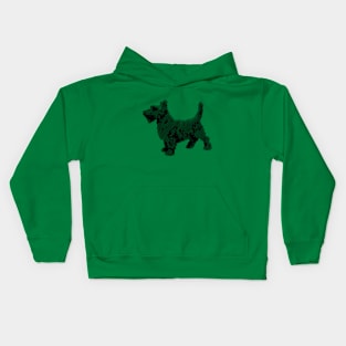 Scottish terrier art design Kids Hoodie